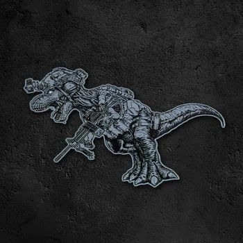 Különleges Tyrannosaurus Rex Taktikai Matrica Külső Katonai éjjellátó Harcos Matrica Bőrönd DIY Fényvisszaverő Matrica Foltok