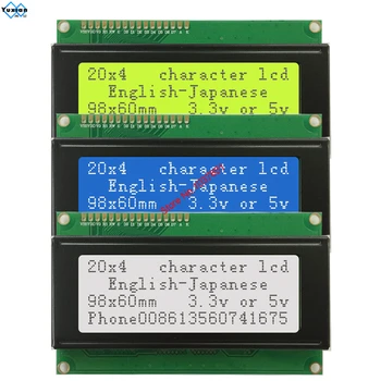 LCD Modul 2004 20x4 IIC I2C kijelző karakter fehér 3.3 v vagy 5v