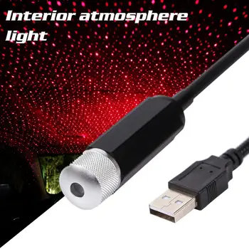 LED Autó Tető Csillagos Éjszakai Fény Projektor Légkör Galaxy Lámpa USB Dekoratív Lámpa Állítható Több Világítási Hatások
