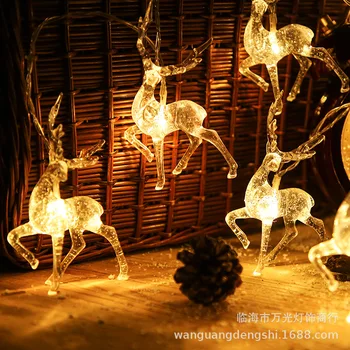 Led Sika Szarvas String Lámpák, Parti Holiday Garden Garland Karácsonyi Dekoráció Otthon Szabadtéri Globe Girland Izzó Fény Esküvő