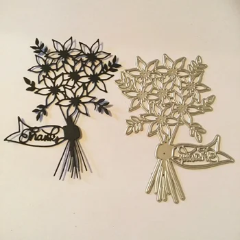 Lngclown DIY Virág Dekoráció fémforgácsolási Meghal Stencil Scrapbooking/fotóalbum Dekoratív Papír, Dombornyomás Kártyák