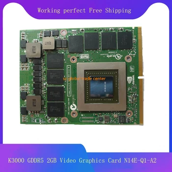 M6700 N14E-Q1-A2 K3000M VGA Kártya, NVIDIA Quadro 2GB DDR5 Grafikus Kártya DELL M15X M17X M18X
