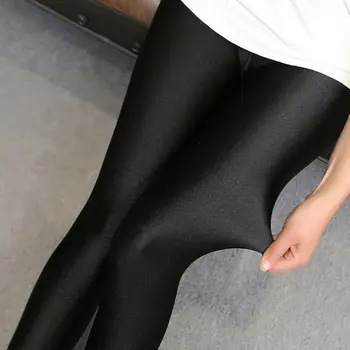 Magas Derék Fekete Női Legging Női Vékony Legging Rugalmas, Fényes Ceruza Nadrágok Női ruházat Divat Clubwear Nadrág Mérete: M-3XL