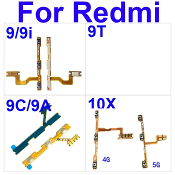 Mennyiség & Power Oldalsó Gomb Flex Kábel Xiaomi Redmi 9 9i 9A 9B 9T 10 Be/Ki Power & hangerőszabályzó Flex Szalag Csere