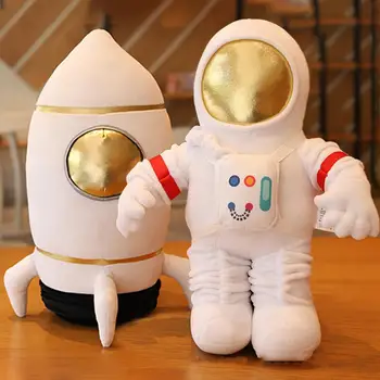 Mini Plüss Játék Nem deformálja Vicces Teljes Tele Szép Rajzfilm Űrhajós Rakéta Kitömött Plüss Baba 2021