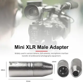 Mini XLR Férfi Adapter Összes Réz Bevonatú XLR Adapter SA519 a fém Shell Biztosítása érdekében Jó Kapcsolatot Teljesítmény Effecti