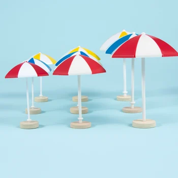 Miniatűr Beach Nap Esernyő Figurák DIY Kézműves Tündér Kert Baba Kiegészítők Micro Táj Dekoráció lakberendezés