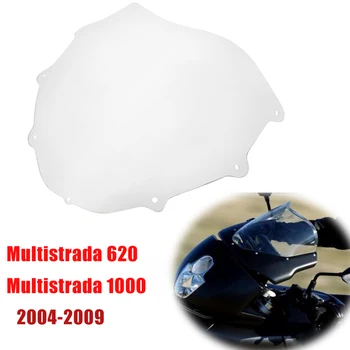 Motorkerékpár Első Szélvédő Üveg Napellenző Szélvédő ABS Fekete Egyértelmű A Ducati Multistrada 620 1000 2004-2009 2008 2007 2006