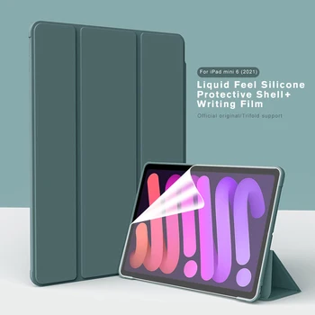 Mágneses Flip Smart Cover iPadMini 2021 bőr Állni az Esetben A Matt Írni, Festmény, Film képernyővédő fólia iPad mini 6