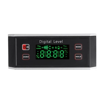 Nagy pontosságú LCD Mágneses Digitális Szögmérő Inclinometer Elektronikus Szint Doboz Nyomtávú Szög Méter Finder Mérési Eszközök