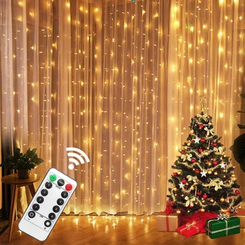 Navidad 2021 Függöny Jégcsap String Fény, Boldog Karácsonyi Dekoráció az Otthoni Karácsonyi Ajándékok Új Év 2022 Natale Kerti Dekoráció