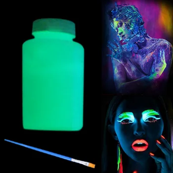 Neon Fénycső testfestés A Sötét Arc Festés Világító flash Art Akril izzó paint Party Halloween-Smink