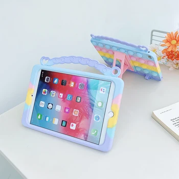 Nyomja Buborék Fidget Játék Szilikon tok iPad 9. Mini5 Air1 2 3 4 10.9 10.5 10.2 2019 2020 Pro 11 2021 9.7 2018 2017 Gyerekek Borító