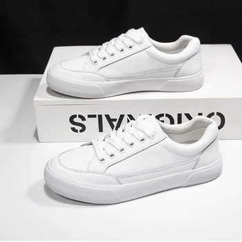 Női Cipők Cipő Alkalmi Vulcanize Cipő Fehér Valódi Bőr Séta Futó Nyári Platform Lakások Спортивная обувь 2021