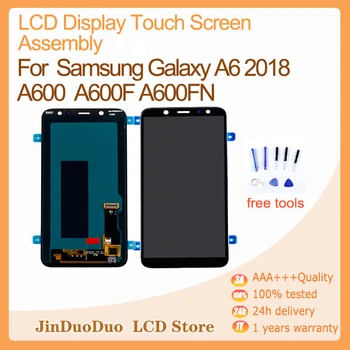 OLED LCD Samsung Galaxy A6 2018 A600 A600F A600FN Kijelző Érintőképernyős Panel Digitalizáló Közgyűlés Lcd Csere Rész