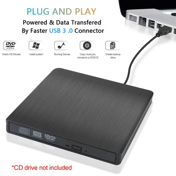 Optikai Meghajtó Fokozat 5Gbps Kemény Műanyag USB 3.0 SATA 12,7 mm-es Külső DVD-CD Burkolat DVD/CD-ROM az Esetben A Notebook NEM Meghajtó