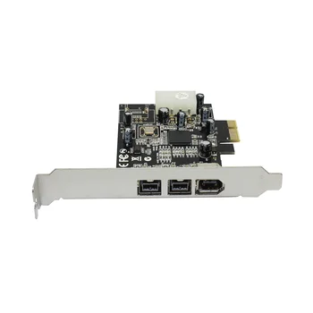 PCIE Combo 3 Port 2x 1394B 9Pin + 1x 1394A 6Pin PCI-Express Vezérlő Kártya Adapter Terjeszkedés IEEE 1394 B+A a FireWire 800 PC