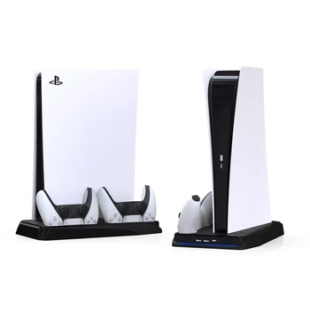 PlayStation 5 játékkonzol Töltés hűtőventilátor Bázis PS5 Tároló Lemez Rack P5 Vezeték nélküli Kezelni Töltés Alap Tartozékok Új