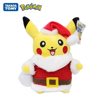 Pokemon 25cm Pikachu Karácsonyi Mikulás Stílus Aranyos Rajzfilm Plüss Baba Anime Figura Plüss Modell Babák, Játékok, a Gyerekek Karácsonyi Ajándékok
