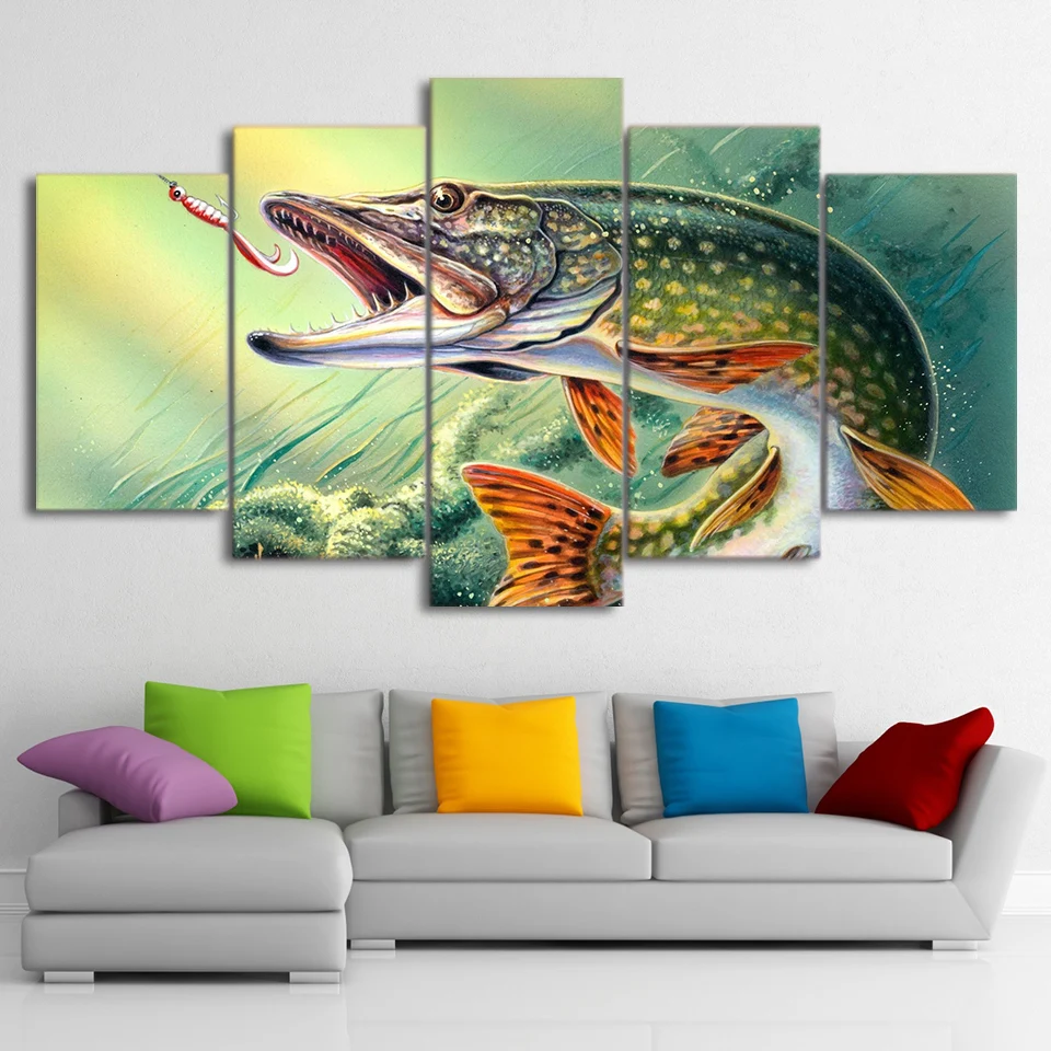 Kép /Poszter-keret-5-panel-állat-hal-absztrakt-festmény-1-93895-thumb.jpg
