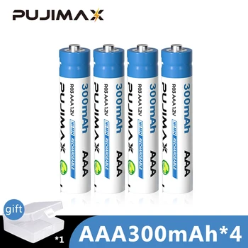 PUJIMAX Tartós AAA 300mAh 1.2 v-os Újratölthető Akkumulátor Nagykereskedelmi CE/FCC/ce / ROHS Több Tanúsítványok az Akkumulátor Univerzális Doboz