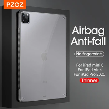 PZOZ Átlátszó tok iPad Pro Air 4 mini 6 Esetben 11 12.9 8.3 hüvelyk 2021 Ultra Vékony Ütésálló Védő Tabletta hátlap