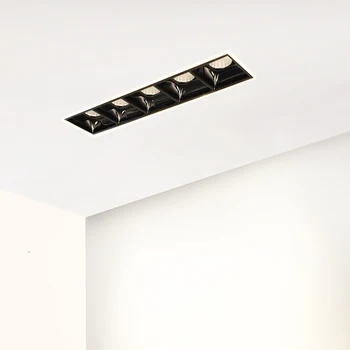 Rejtett Keret Modern Lineáris LED Mennyezeti Süllyesztett Szív Beépíthető 0-10V DALI Hivatalban Lakossági Élő Beállítások Infrastruktúra