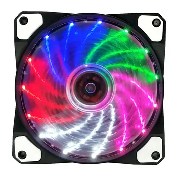 RGB-PC Esetben Rajongók Számítógép Esetében hűtőventilátor 15 Fények Streamer 12025 Alváz 120mm Ventilátor RGB LED-es PWM Fény hőelvezetés Rajongó