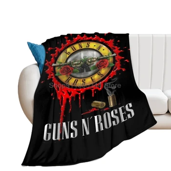 Rock Zenekar, a Guns N' Roses Takarót Bolyhos Meleg Dob, a Téli Ágynemű 3D Nyomtatás Puha Mikro Polár Takaró