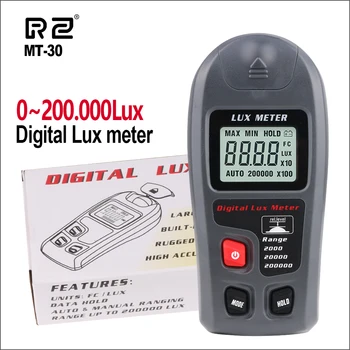 RZ Digitális Lux-Mérő 200,000 Lux Digitális LCD Zsebében fénymérő Lux/FC Intézkedés Teszter illuminometer Érzékelő Fotométer MT-30