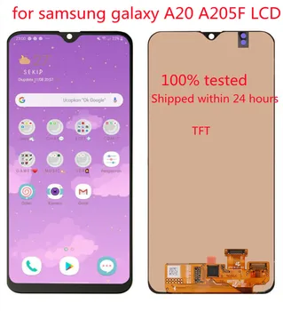 Samsung Galaxy A20-as LCD-képernyő A205 A205F Csere digitalizáló képernyő Galaxy a20, a205, a205f modellek