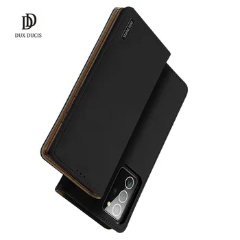 Samsung Galaxy Note 20 Ultra Esetben DUX DUCIS Bár a Sorozat Valódi Bőr Pénztárca Flip tok memóriakártya-Nyílás Teljes Védelem
