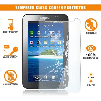 Samsung p1000 Galaxy Tab 7.0 Tabletta Edzett Üveg kijelző Védő fólia karcálló Anti-ujjlenyomat HD Tiszta Film Borító