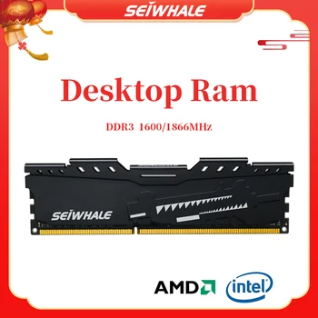 SEIWHALE DDR3 Ram 4 GB 8 GB 1600 mhz-es 1866 mhz-es Memoria Asztali Számítógép Memória Ram A hűtőborda Dimm Kompatibilis az Intel/Amd