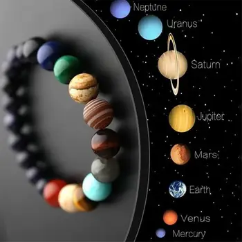 Személyiség Nemzeti Univerzum Galaxy Nyolc Bolygó Természetes Kő Rugalmas Karkötő a Férfiak a Nők Őrzik A Bolygók Ékszerek