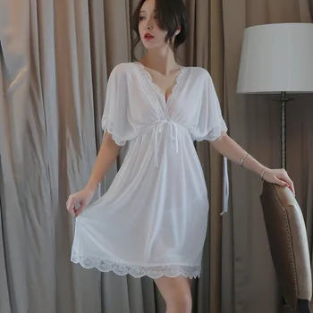 Szexi fehérnemű női plus size Európai, illetve Amerikai pizsama szexi, mély, átlátszó hálós hálóingre