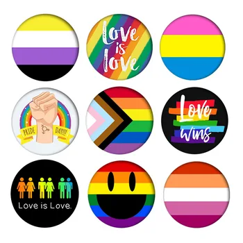 Szivárvány Jelvény Falg Szív LMBT Design Fém Aranyos Csapok Nonbinary Genderfluid Meleg Bross Szeretet, Béke Ékszerek Biszexuális Pansexual