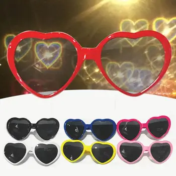 Szív alakú Szerelem Hatása Szemüveg Aranyos Divat Szemüveg Nézni A Fényeket Változás Szív Optikai Szemüveg Szerelem Fények Napszemüveg