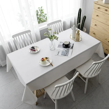 Téglalap alakú vízálló oilproof Fehér Terítő Túlméretezett 210cm Kerek étkezőasztal Fedezni lakodalom manteles de mesa