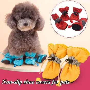 Univerzális Kutya Cipő Vízálló Anti-slip Csizma Pet Supplies Kutya Lábát Borító Kisgyermek Cipő Pet Cipő csúszásgátló Kiskutya Tavaszi Cipő