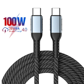 USB-C-C-Típusú Kábel 5A PD 100W Gyors USB-C Kábel Samsung S10 Megjegyzés 20 Quick Charge 4.0 USB Kábel Gyors Töltés töltőszálat