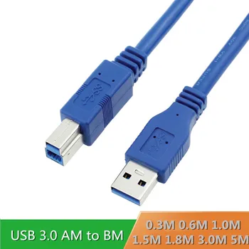 USB3.0 Nyomtató Kábel USB 3.0 Férfi VAGYOK, hogy USB 3.0-B Típusú Férfi BM USB3.0 Kábel, 0,3 M 0,6 M 1M 1,5 M 1,8 M 3M 5M Méter