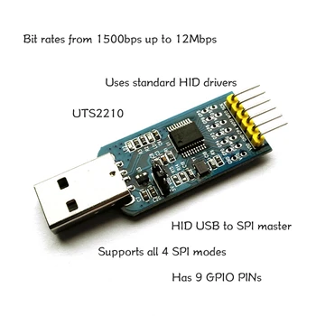 UsenDz@ UTS2210 USB-SPI SPI Mester HID device MCP2210 új verzió