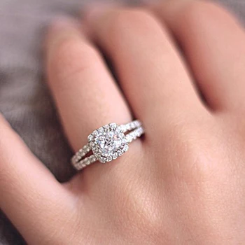 Utimtree Forró Női Gyűrű a Crystal Fashion aaa Cirkónia Esküvői jegygyűrűt Zenekar Ékszerek, Kiegészítők Anillos Bijoux