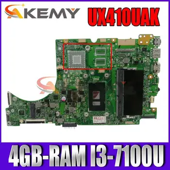 UX310UV Laptop alaplap az ASUS UX410UA (14 hüvelyk) UX410UAK UX410U eredeti alaplapja 4 GB-RAM I3-7100U UMA