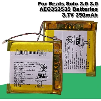 Vezeték nélküli Fejhallgató Akkumulátor 3,7 V 350mAh A Beats Solo 2.0 3.0 AEC353535
