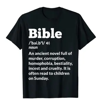 Vicces Ateista Anti-Ateizmus Vallás Biblia Póló Cosie Tshirts Maximum & Pólók Férfi Különleges Pamut Alkalmi Póló