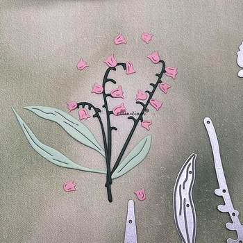 Virág, növény dekoráció DIY Kézműves fémforgácsolási Meghalni Scrapbook Dombornyomott Papír Kártya Album Kézműves Sablon Sablon Meghal