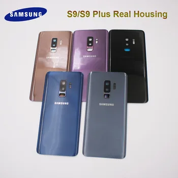 Vissza az akkumulátorfedelet A Samsung Galaxy S9 Plusz s9+ G965 SM-G965F G965FD S9 G960 SM-G960F G960FD Hátsó Üveg Büntető Ügyben Eredeti