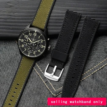Vászon szilikon gumi talpú watchband a Seiko ssb373p1/ssb369p1/ ssb371p1 nylon vízálló Sport Szíj 21mm 22mm csuklópánt